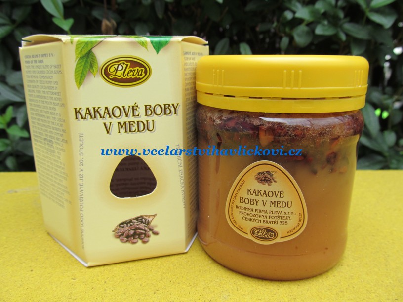 Kakaové boby v medu Pleva